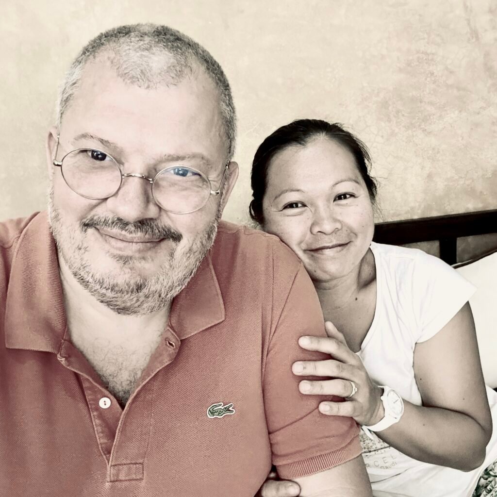 Franco-Filipino couple Charly and Diana, founders of Tita’s Travel, sharing their vision of authentic cultural immersion in the Philippines.